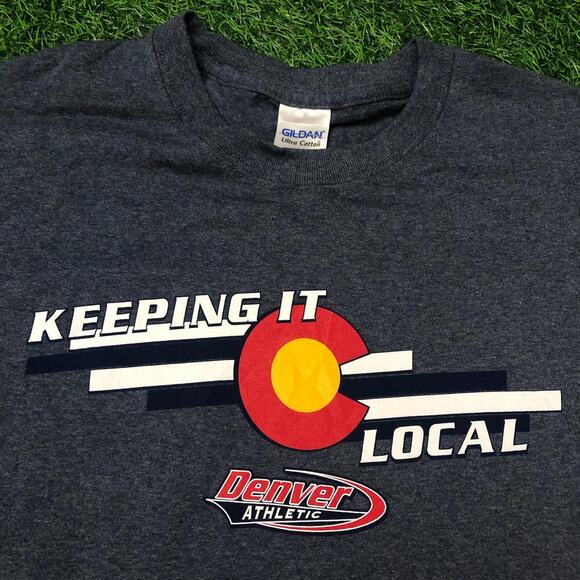 Men’s Blue Denver Athletic ‘Keeping It Local’ Graphic Tee - Picture 4 of 4